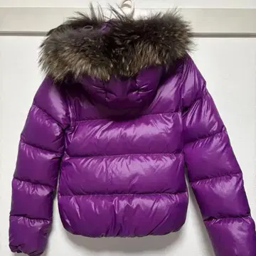DUVETICA / ADHARA 38 퍼플 다운 자켓 후드 부착