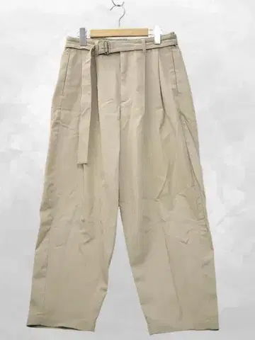 카즈유키 쿠마가이 어태치먼트 30/2 강연 트윌 와이드 테이퍼드 팬츠