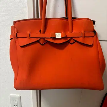 오렌지 플랩 핸드백