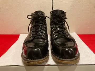 CEDER CREST 블랙 가죽 워크 부츠 하이컷 26cm