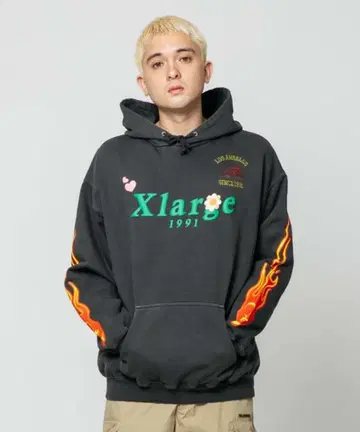 XLARGE 그레이 후드티 M 사이즈