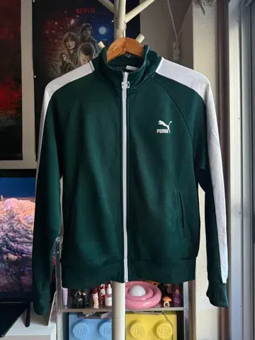 PUMA 다크 그린 집업 자켓 L