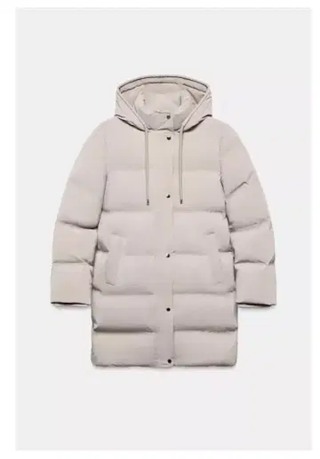 ZARA 세미롱 기장 러버 가공 윈드 브레이커