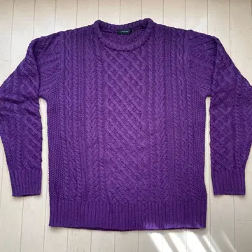 rosheil 케이블 니트 퍼플 L