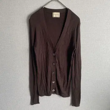 [ 실크 100% ] UNITED ARROWS 브라운 가디건 긴팔