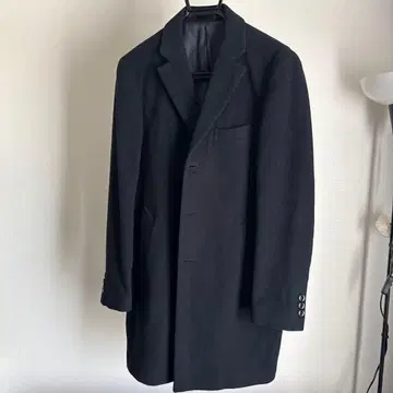 울 체스터 코트 네이비 L 사이즈 노브랜드