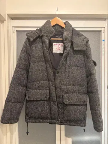 FIDELITY 해리스 트위드 그레이 계열 다운 자켓 M 사이즈