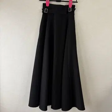 HARE 사이드 버클 서큘러 스커트 블랙 프리 사이즈