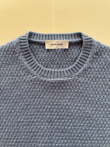 GRAN SASSO 블루 크루넥 스웨터