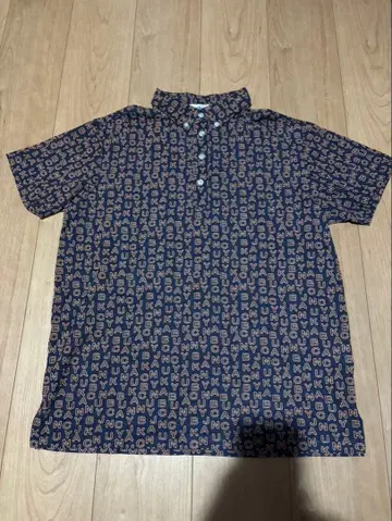 Jack Bunny!! 문자 패턴 피케 셔츠 사이즈 5