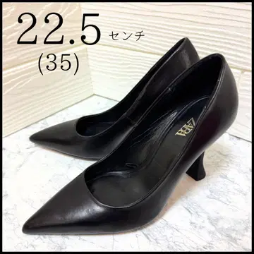 [ ZARA ] 새상품급 스틸레토 리얼 가죽 하이힐 펌프스 블랙 35