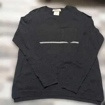 REMI RELIEF 긴팔 리브 코튼 둥근넥 롱 T셔츠 그레이