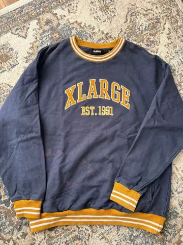 XLARGE 네이비 크루넥 트레이닝복