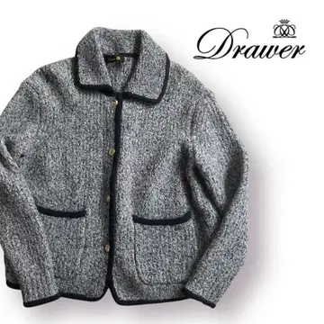 Drawer winter2 멜란지 가디건 자켓 골드 버튼 알파카