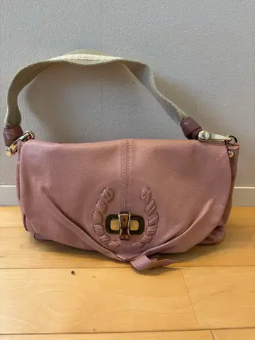 NINA RICCI 핑크 가죽 핸드백 숄더백