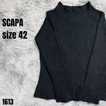 SCAPA 스캐파 니트 스웨터 실크 캐시미어 블랙 42 1613