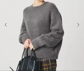 알파카 블렌드 샤기 니트 풀오버