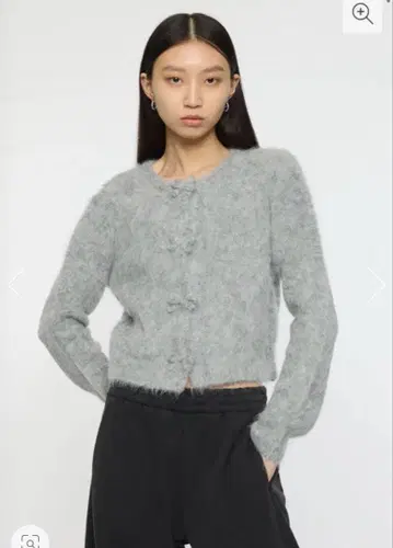 moussy 프론트 리본 가디건