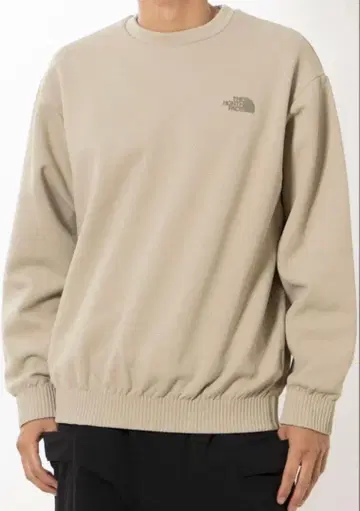 THE NORTH FACE 베이지 크루넥 맨투맨