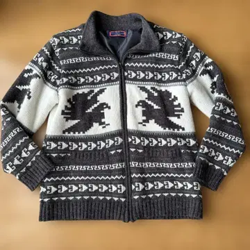 울 혼방 에스닉 패턴 자켓