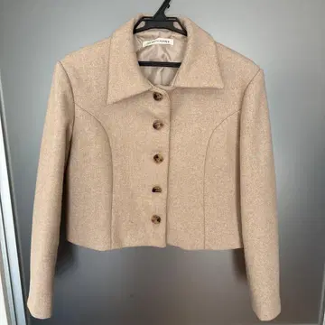 베이지 크롭 여성용 자켓