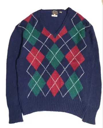 아가일 무늬 니트 스웨터 M 사이즈 빈티지 영국풍