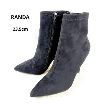 [ 컨디션 최상 ] RANDA 스웨이드 스트레치 부츠 핑힐 스틸레토