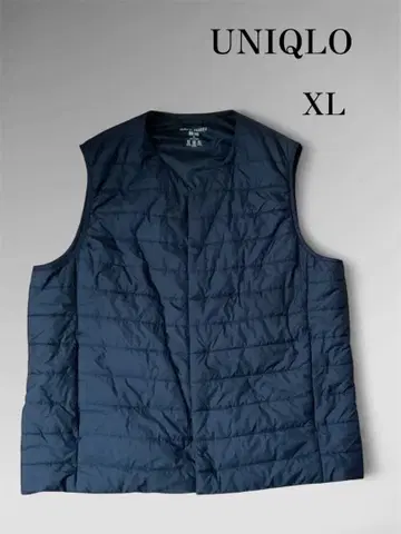 UNIQLO 유니클로 웜 패디드 다운 베스트 XL 네이비