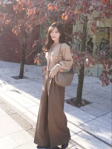 [ 익명 배송 ] COCODEAL T/R 와이드 팬츠 사이즈 2