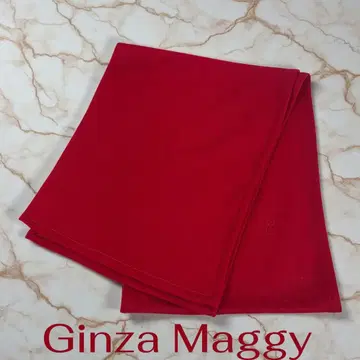 긴자 매기 울 빨간색 머플러