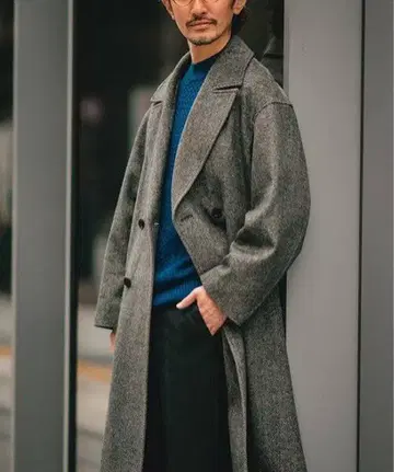 내추럴 메리노울 더블 오버코트
