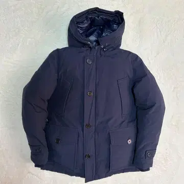 [ 구제 의류 ] VANQUISH 네이비 후드 부착 다운 자켓