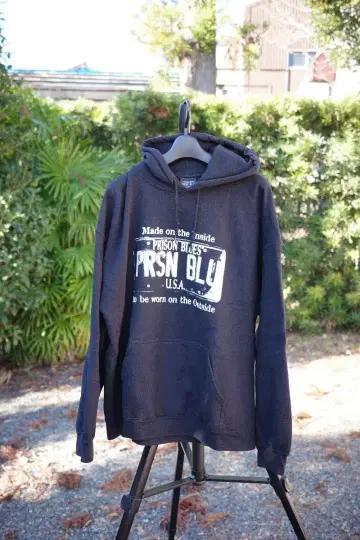 PRISON BLUE 블랙 후드티 XL