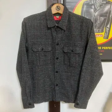 드라이 본즈 울 체크 박스 셔츠 50's 룩