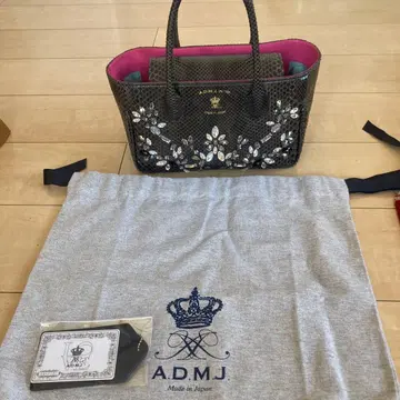 ADMJ 크리스탈 스네이크 토트백