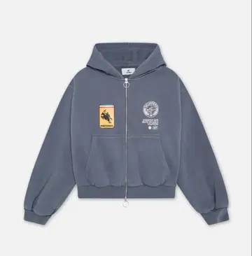 SCUFFER Stone Light Blue Zipper hoodie