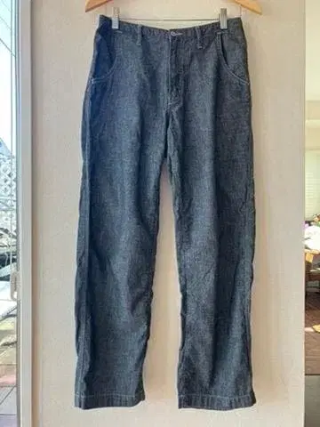 요건 레일 그레이 팬츠 면