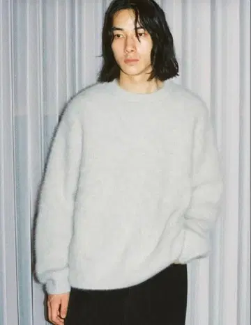 LIDNM FOX CASHMERE KNIT SAND GRAY