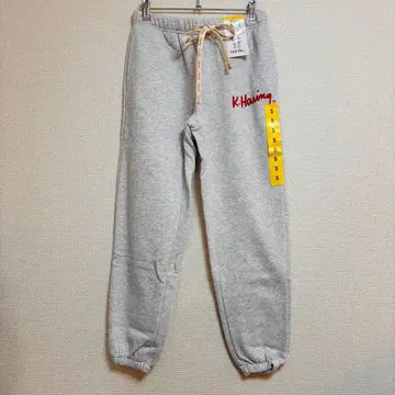 키이스 헤링 스웨트 팬츠 그레이 S 사이즈 속기모 새상품 택 포함