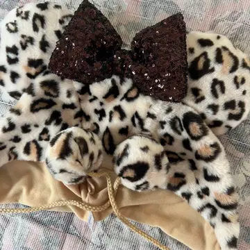 레오파드 무늬 팬캡 미니 레오파드