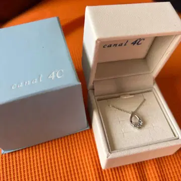 canal 4C 실버 눈물형 펜던트 목걸이