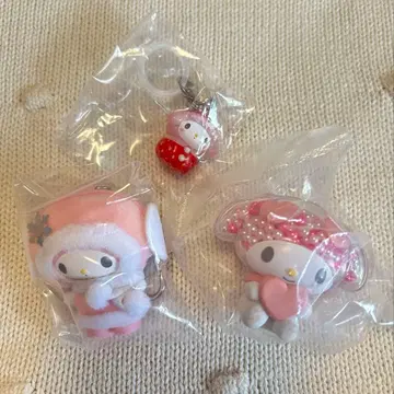 산리오 치비토모 눈의 정령 딸기 메지루시 마이멜로디 3종 세트