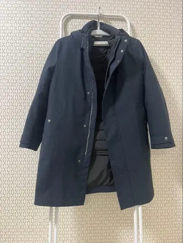 [미사용품] TAKEO KIKUCHI 후드 부착 코트 L 네이비