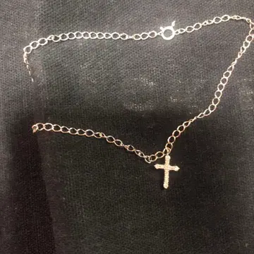 플라티나 크로스 모티브 발찌