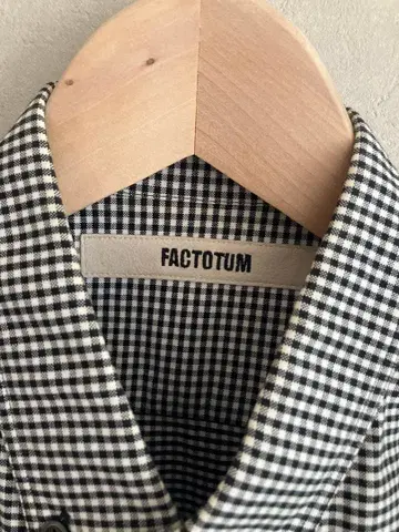 FACTOTUM 깅엄 체크 긴팔 셔츠