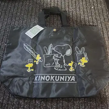 키노쿠니야 콜라보 스누피 토트백 조절 스트랩 백