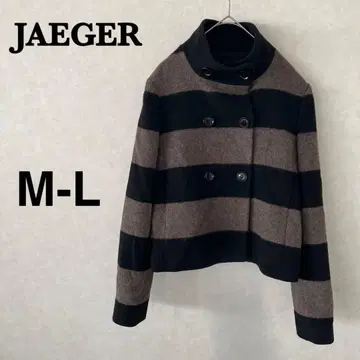 새상품급 JAEGER 이예거 울 혼방 보더 숏 자켓 영국 브랜드