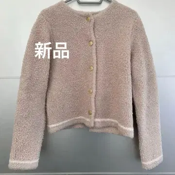 플리스 자켓 베이지 숏 기장