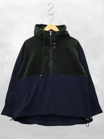 이지트&코 하프 지퍼 풀오버 코듀로이 후디 후드티