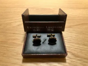 유니버설 랭귀지 블랙 커프 링크스 커프스